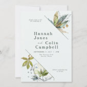 Romantische Weinberge Minimaler Garten Grün Einladung (Vorderseite)