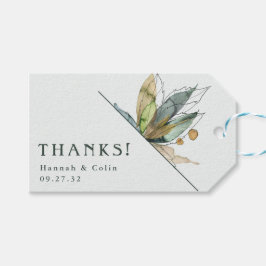 Romantische Weinberge Minimaler Garten Grün Geschenkanhänger