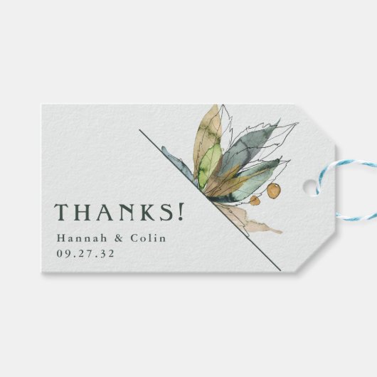 Romantische Weinberge Minimaler Garten Grün Geschenkanhänger (Vorderseite (Horizontal))