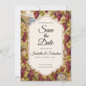 Romantische Weinberghochzeit Save The Date (Vorderseite)