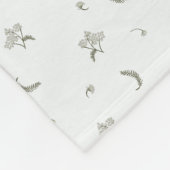 Romantische weiße Blume Fleecedecke (Ecke)