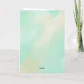 Romantische weiße Blume Mini-Aquarelldesign Dankeskarte (Rückseite)