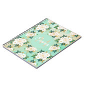 Romantische weiße Blume Mini-Aquarelldesign Notizblock (Linke Seite)