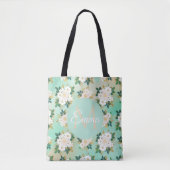 Romantische weiße Blume Mini-Aquarelldesign Tasche (Vorderseite)