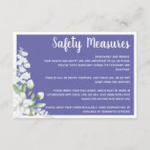 Romantische weiße Blume Sicherheitsmaßnahmen Hochz Begleitkarte (Vorderseite)