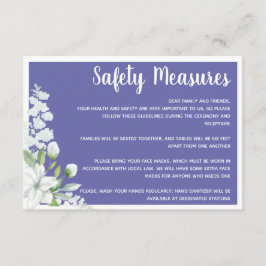 Romantische weiße Blume Sicherheitsmaßnahmen Hochz Begleitkarte