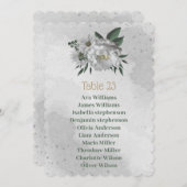 Romantische weiße Blume Sitzkarte Einladung (Vorne/Hinten)