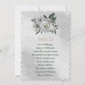 Romantische weiße Blume Sitzkarte Einladung (Vorderseite)