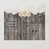 Romantische Weiße Blume und Perlen SAVE THE DATE Ankündigungspostkarte (Rückseite)