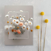 Romantische weiße Blüten | Elegante schicke Hochze Einladung