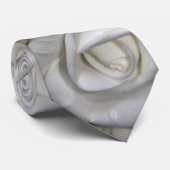 Romantische Weiße Blütenblüte Rose Krawatte (Gerollt)