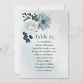 Romantische weiße, grüne Sitzkarte Einladung (Vorderseite)