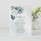 Romantische weiße, grüne Sitzkarte Einladung (Stehend Vorderseite)