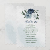 Romantische weiße, grüne Sitzkarte Einladung (Vorne/Hinten)