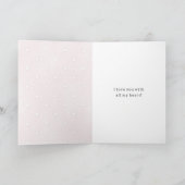 Romantische weiße Herzen Rosa Valentinstag Karte (Innenseite)