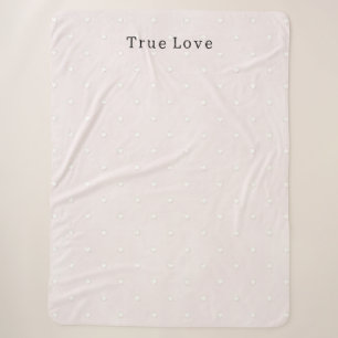 Romantische weiße Herzen Rosa Valentinstag Sherpadecke