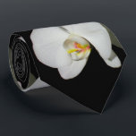 Romantische Weiße Orchideen, tropisches Foto Krawatte<br><div class="desc">Ein wunderschönes Orchideenfoto - die dramatische Beleuchtung,  die die Orchideen umspannt,  ein ruhiges ätherisches Gefühl spisst -</div>