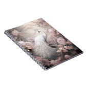 Romantische Weiße Pfaue und Rosa Blume Notizblock (Rechte Seite)