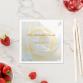 Romantische Weiße Rose Hochzeit Napkins Serviette (Beispiel)