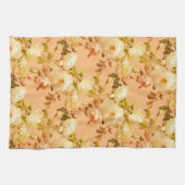 Romantische weiße Rosen auf Orange Geschirrtuch (Horizontal)