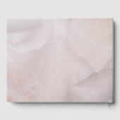 Romantische weiße Rosen Elegante Blumenhochzeit Gästebuch (Rückseite)