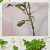 Romantische weiße Rosen Elegantes Blumenmuseum Küchentuch (Gefaltet)