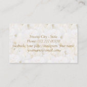 Romantische weiße Rosen-Visitenkarte Visitenkarte (Rückseite)