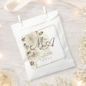 Romantische Weiße Rustikale Rose Hochzeit Geschenktütchen (Ausgeschnitten)