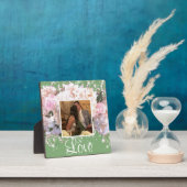 Romantische weiße Spitzen-Hydrangeas, rosa Rosen Fotoplatte (InSitu)