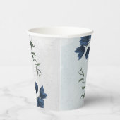 Romantische, weiße, staubige und blühende Pflanzen Pappbecher (Rechts)