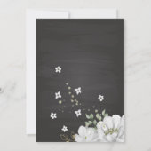 Romantische weiße Vegetation Blumenkraut schwarz Save The Date (Rückseite)