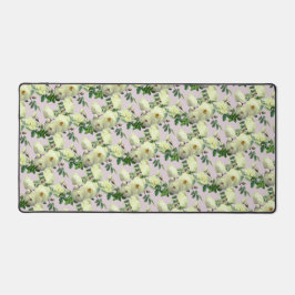 Romantische Weißrosen Schreibtischunterlage