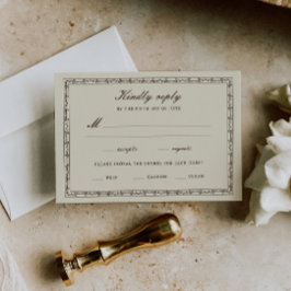 Romantische Western-Ranch-Hochzeit RSVP Karte