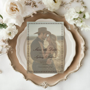 Romantische Western-Ranch-Hochzeit Save The Date