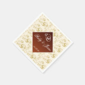 Romantische Western-Wüste Brown-Hochzeit Serviette (Ecke)