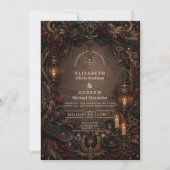 Romantische westliche Gotik-Hochzeit Einladung (Vorderseite)