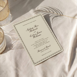 Romantische westliche verzierte Rahmen-Hochzeitsei Einladung