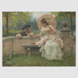 Romantische Wettkämpfe im Park Seidenpapier