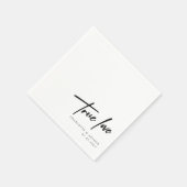Romantische Whimsical Script True Love: Hochzeitss Serviette (Ecke)