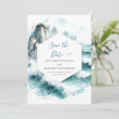 Romantische Whimsikheirat Save The Date (Stehend Vorderseite)