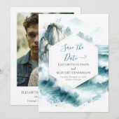 Romantische Whimsikheirat Save The Date (Vorne/Hinten)