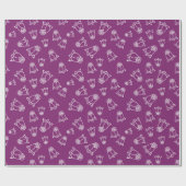 Romantische White Roses Bachelorette Geschenke Nah Geschenkpapier (Flach)