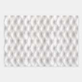 Romantische White Roses Imitats Leather Wedding Geschenkpapier Set (Vorderseite 3)