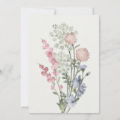 Romantische Wiesen-Blume Hochzeitsfeiern Einladung (Rückseite)