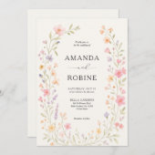 Romantische Wildblume Arch Wedding Einladung (Vorne/Hinten)