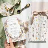 Romantische Wildblume Blomflorale Hochzeit Einladung