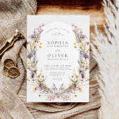 Romantische Wildblume Blomflorale Hochzeit Einladung