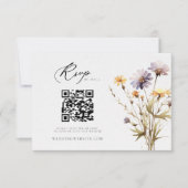 Romantische Wildblume Blomflorale Hochzeit RSVP Karte (Vorderseite)