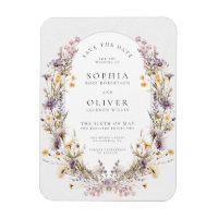 Romantische Wildblume Bloom Save the Date