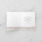 Romantische Wildblume Boho Garden Hochzeit Dankeskarte (Innenseite)